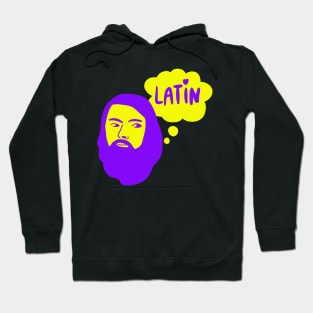 Latin Teacher Artsy Drawing - Lingua Latina Hoodie